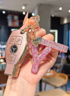 适用于奔驰钥匙套c260l壳e300车glc扣gla200包gle350女s级400clav