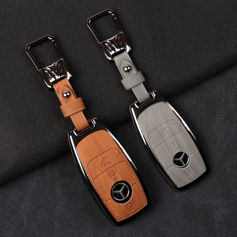 适用奔驰钥匙套c260l壳e300车a200包glcglb220gle350gla扣vs级cla