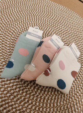 旭威 美斯园秋冬新款厚款男女童中大童可爱弹力棉中筒随机发