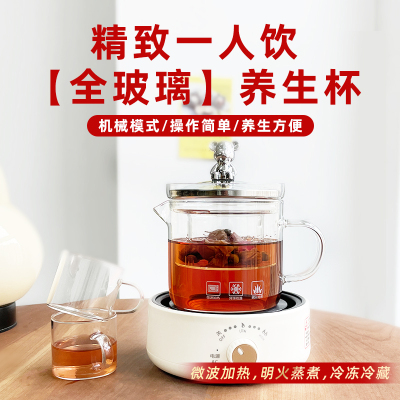 2024新款养生电陶炉套装轻奢茶水分离杯耐高温玻璃杯煮茶器泡茶壶