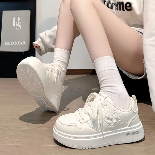 回力白色蝴蝶小白鞋女