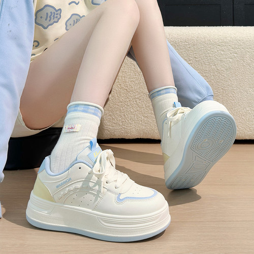 回力多巴胺松糕底小白鞋女