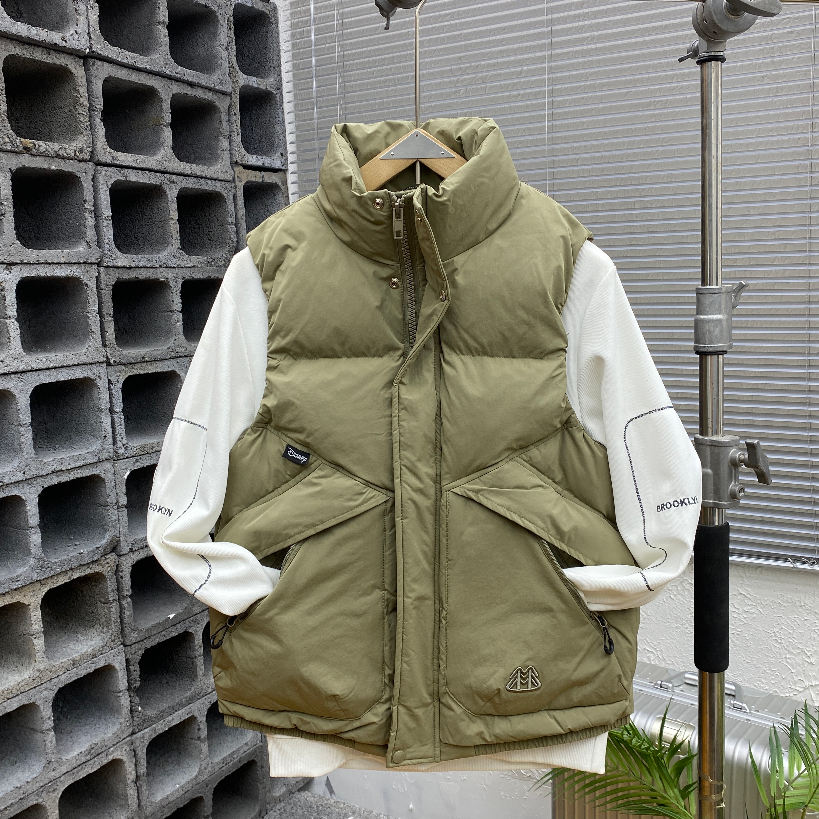 冬季新款加厚保暖立领羽绒马甲