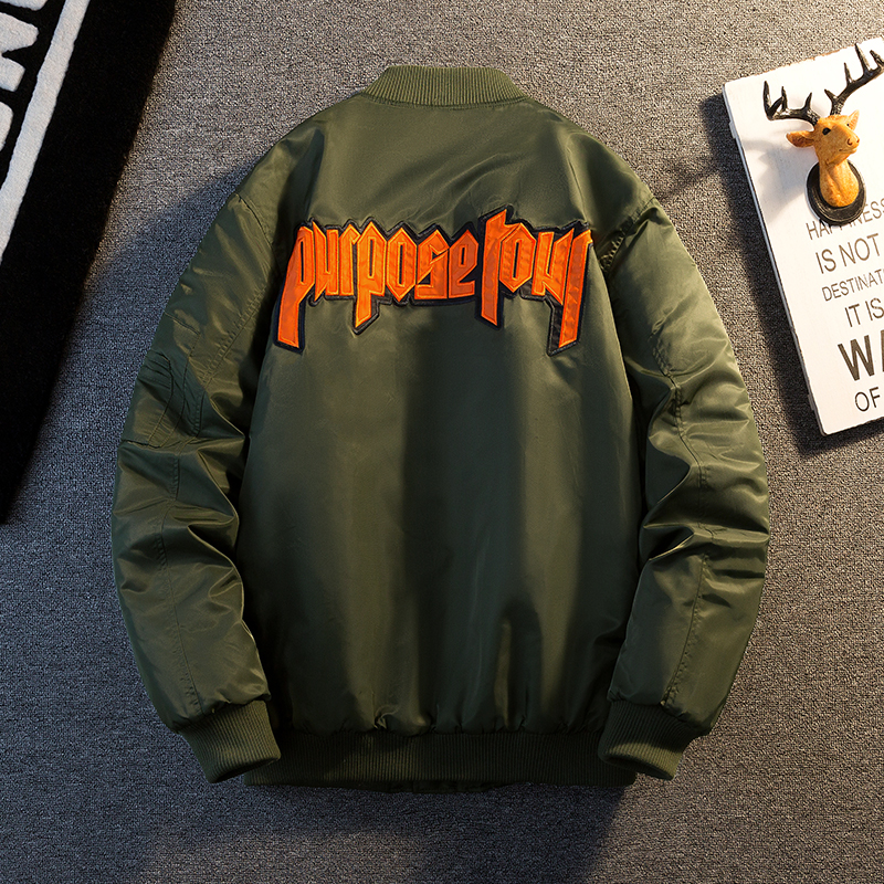 【香港·尊荣定制】秋冬季棒球领夹克棉服男休闲可脱卸帽棉衣