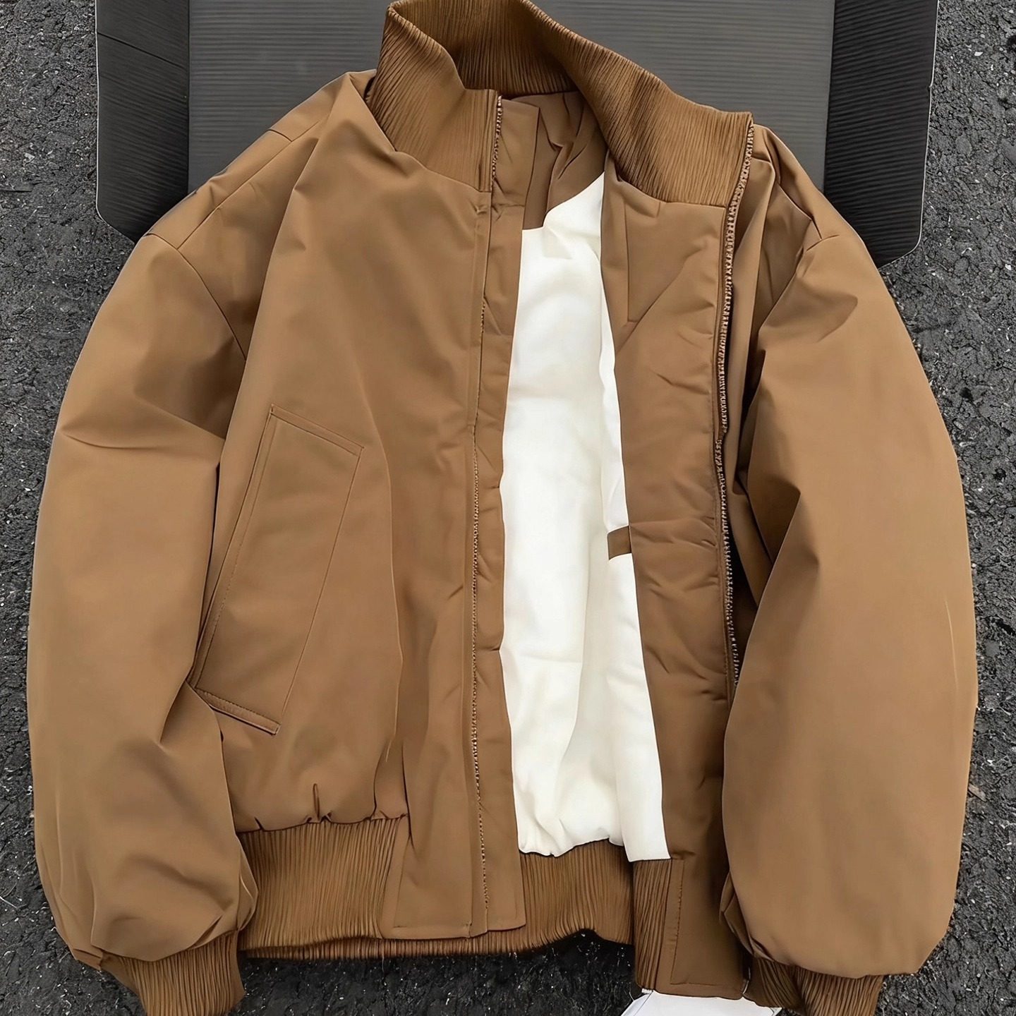 【香港·尊荣定制】美式复古飞行员夹克棉服男款秋冬棒球服外套