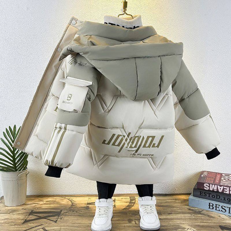 男童冬季羽绒棉服2025新款棉衣棉袄儿童加绒加厚外套中大童冬装