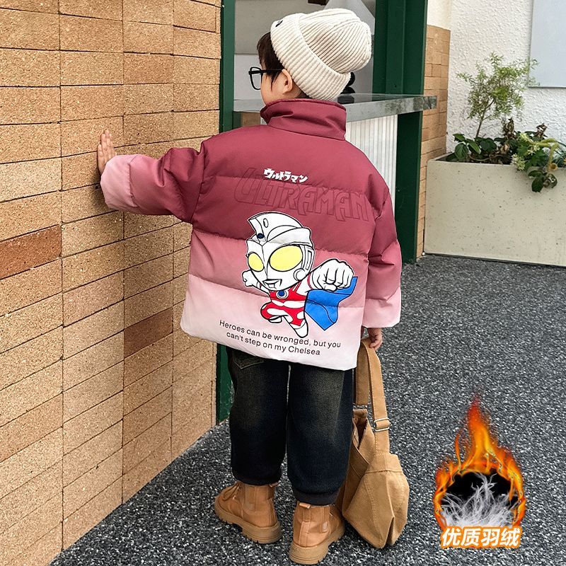 男童冬季2025新款奥特曼50绒羽绒服拜年服保暖时尚休闲50绒