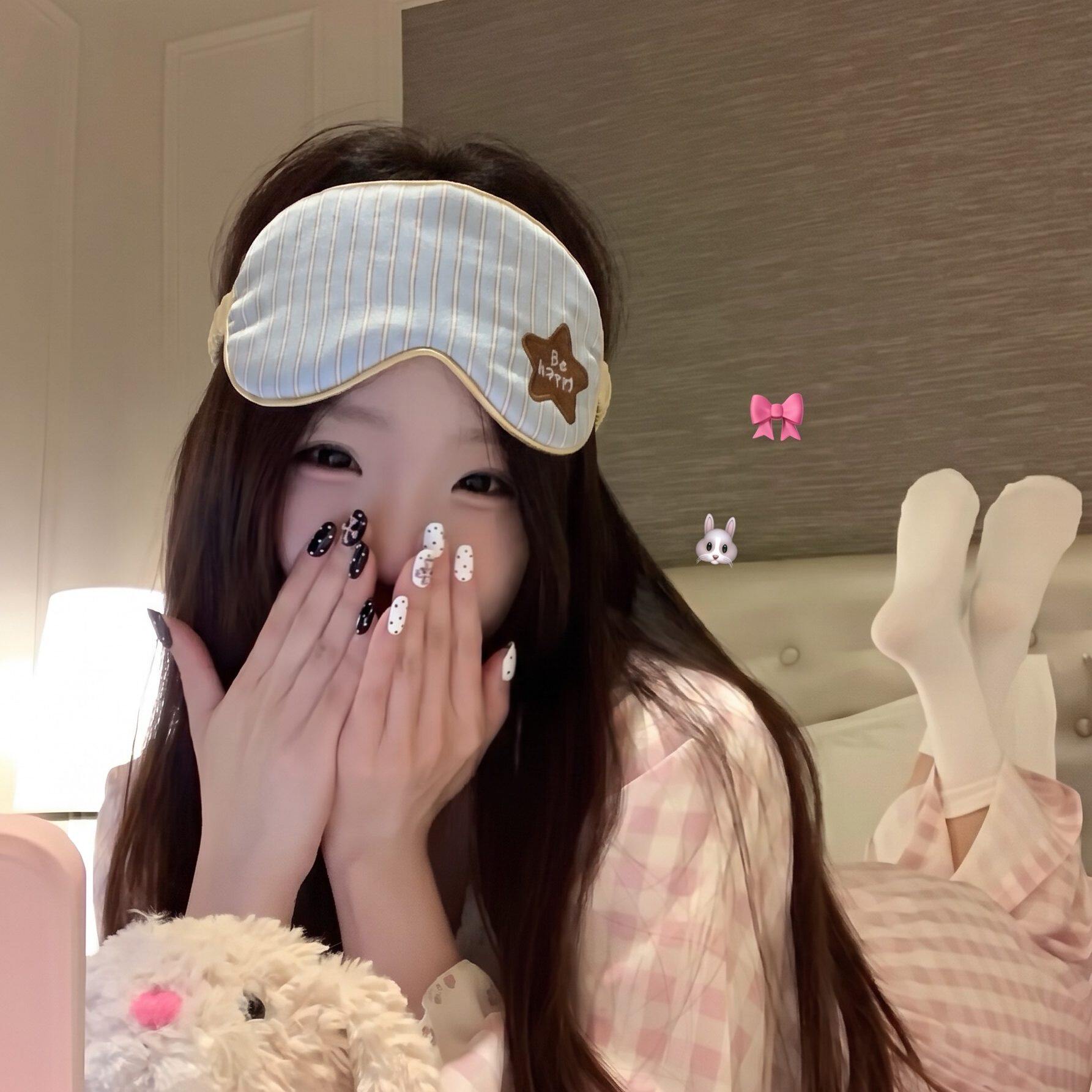 可爱星星条纹眼罩睡眠专用挂耳式遮光缓解疲劳办公室午休睡觉眼罩