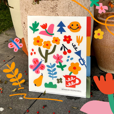 pecpecwell索引文件收纳袋a4文件夹资料票据科目分类袋便携文件袋