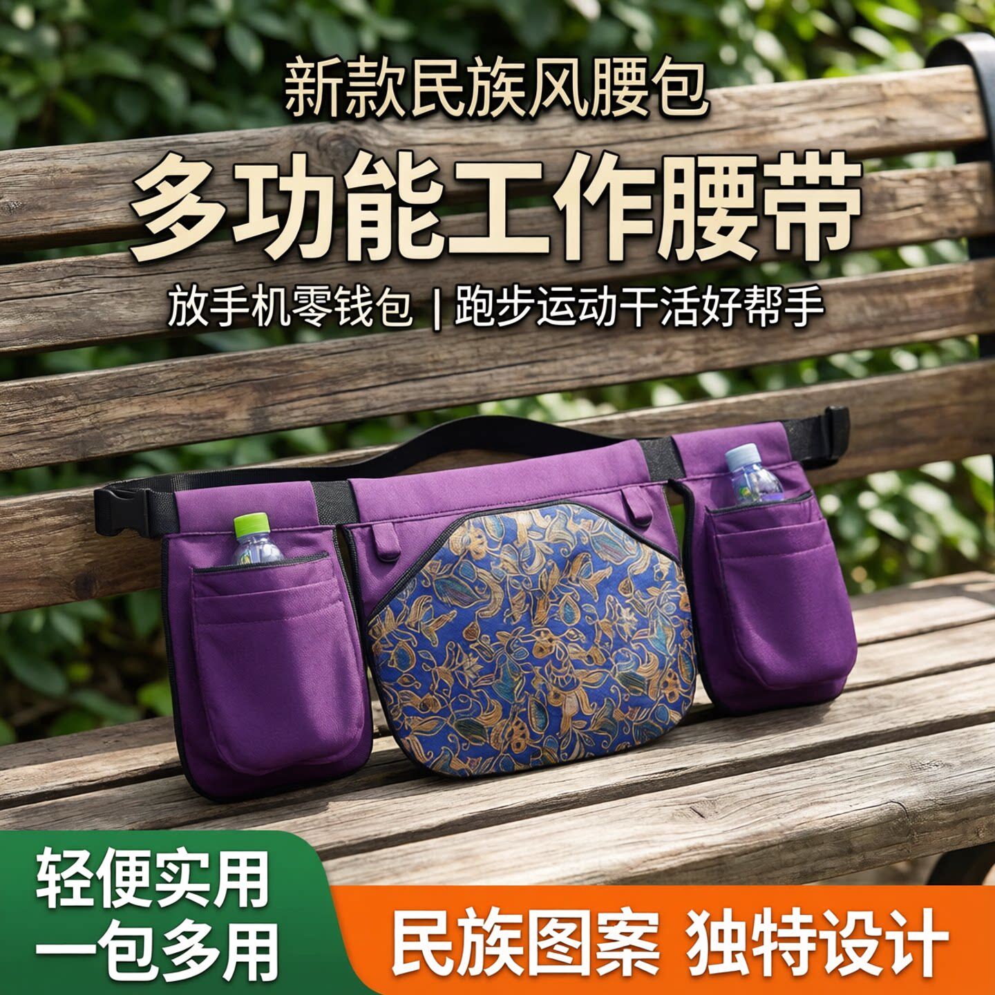 新款民族风腰包工作多功