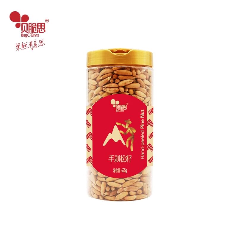 贝脆思 PET红罐手剥松子425g
