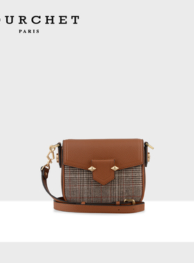 POURCHET/宝榭法国原创新款SEVRES TWEED 格纹小猪包单肩包女