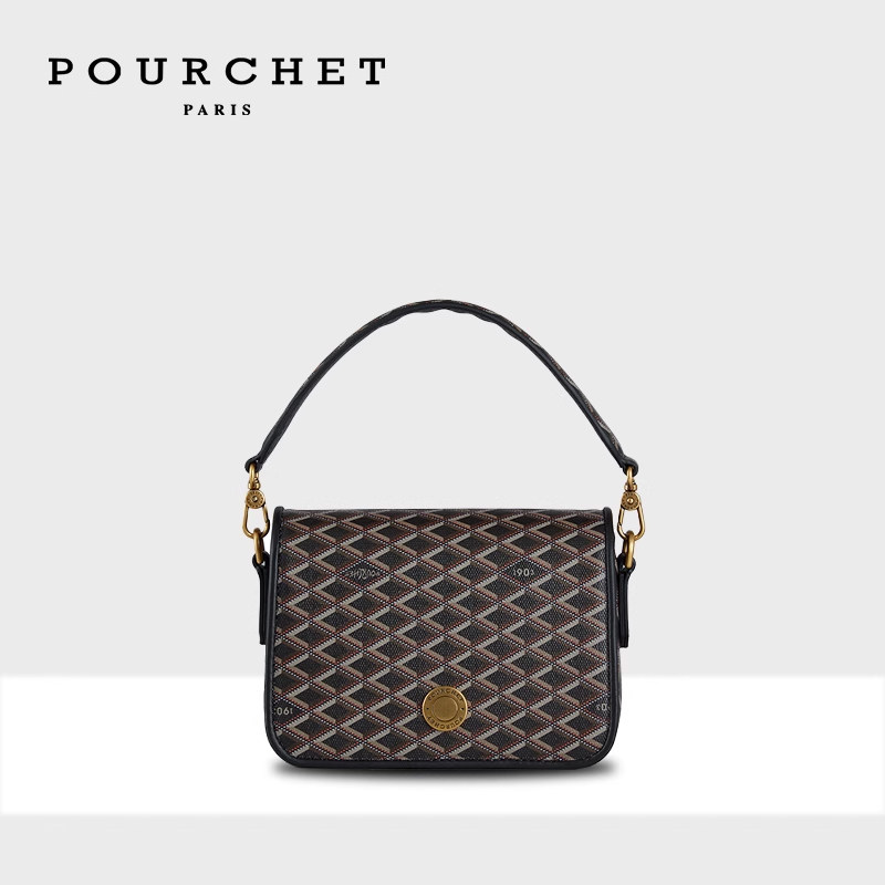 【蜜蜂惊喜社】【邮差包】POURCHET宝榭帆布小香包单肩斜挎包
