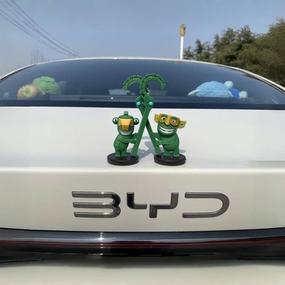 汽车外部装饰后备箱创意摆件车尾结界兽车后尾玩偶手办车内中控台