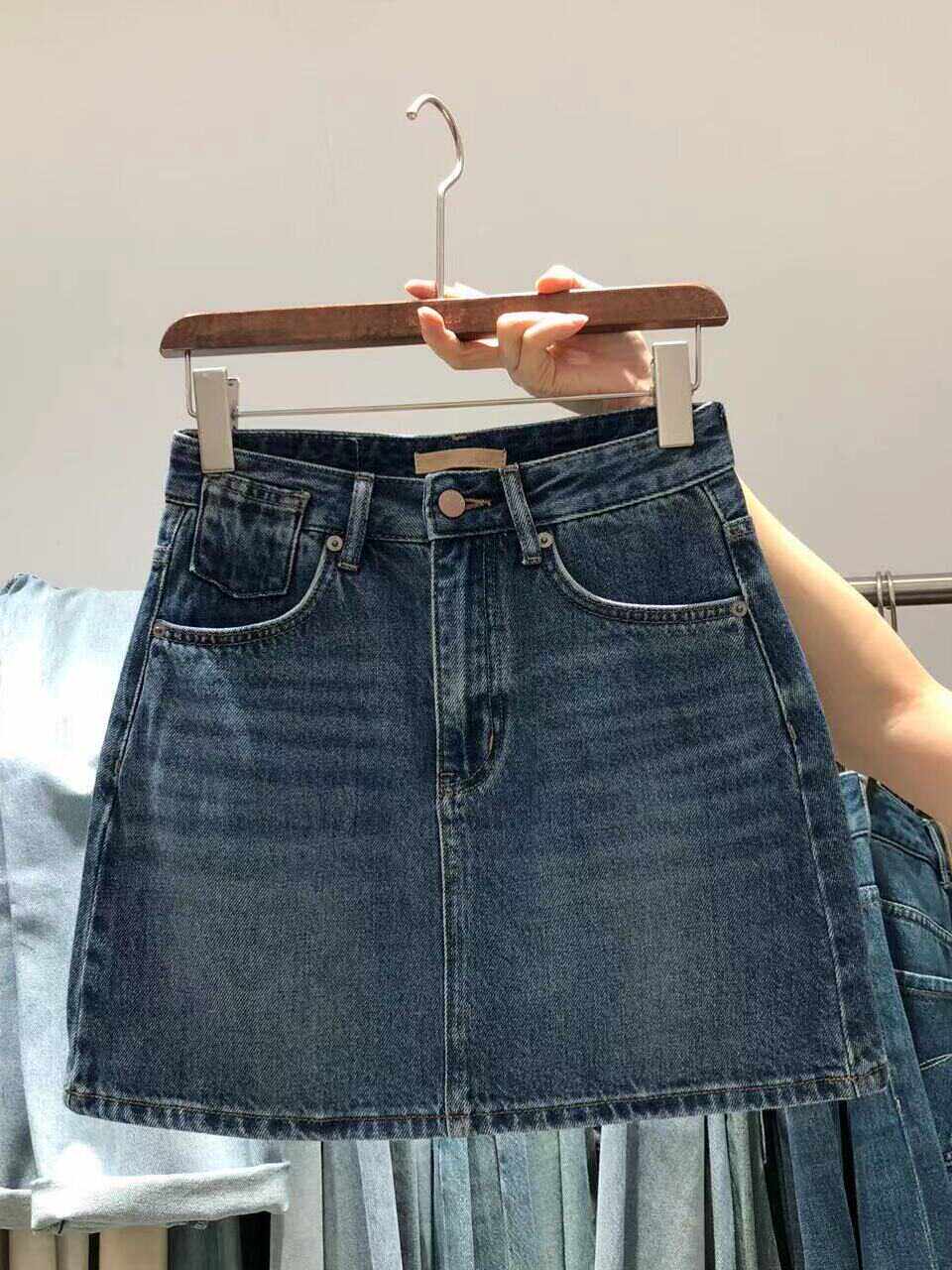 带内衬夏季薄款遮胯显瘦