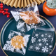 雪花酥装 袋牛轧饼蔓越莓曲奇磨砂袋烘焙小饼干自封袋 袋雪花包装