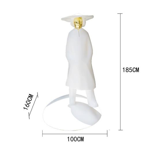 大型新款落地玻璃钢工艺品抽象人物艺术品酒店售楼处大堂雕塑摆件