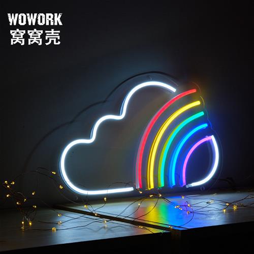 led霓虹灯发光字PS游戏手柄电竞房氛围灯房间装饰RGB姓名