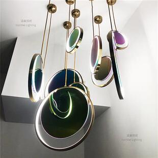 酒店大堂售楼部定制艺术吊灯现代简约不锈钢吊灯大型灯具厂家定制