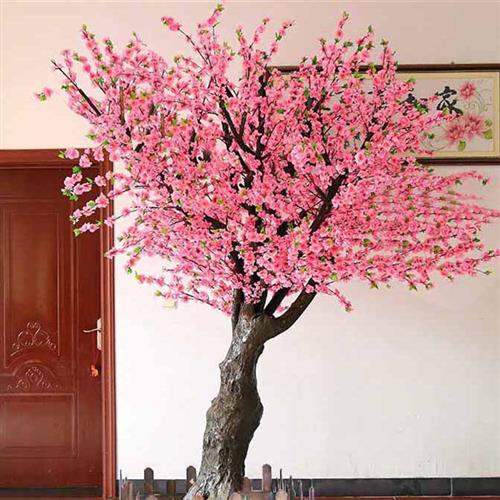 春节装饰仿真许愿桃花树景观装饰植物商场广场节日室内外造型树木
