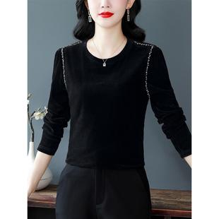 JOYIASS高端阔太太金丝绒上衣女春秋冬义乌妈妈品牌贵夫人高贵洋