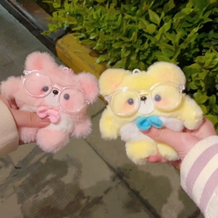 挂件吱吱叫仔仔熊毛绒公仔钥匙扣卡通可爱少女心书包玩偶挂饰