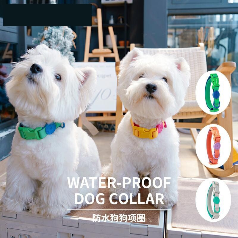 狗狗防水项圈脖圈狗项圈带牵引小型犬脖圈中型犬泰迪比熊脖圈