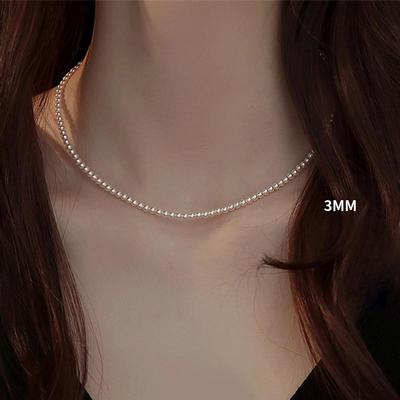 极细珍珠项链女小米珠珍珠锁骨链