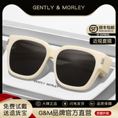 白框套镜GM墨镜男女款 近视专用太阳眼镜夹片偏光防紫外线开车可套