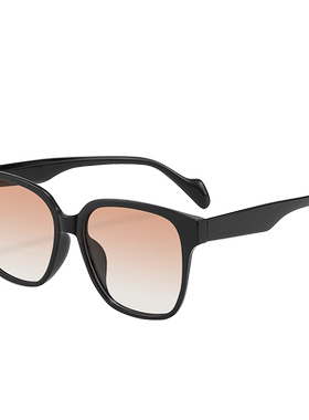 GM黑框茶色墨镜女落日色高级感