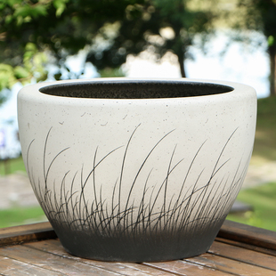 养睡莲荷花盆缸特大号景德镇陶瓷花盆庭院阳台大花盆水缸种树花缸