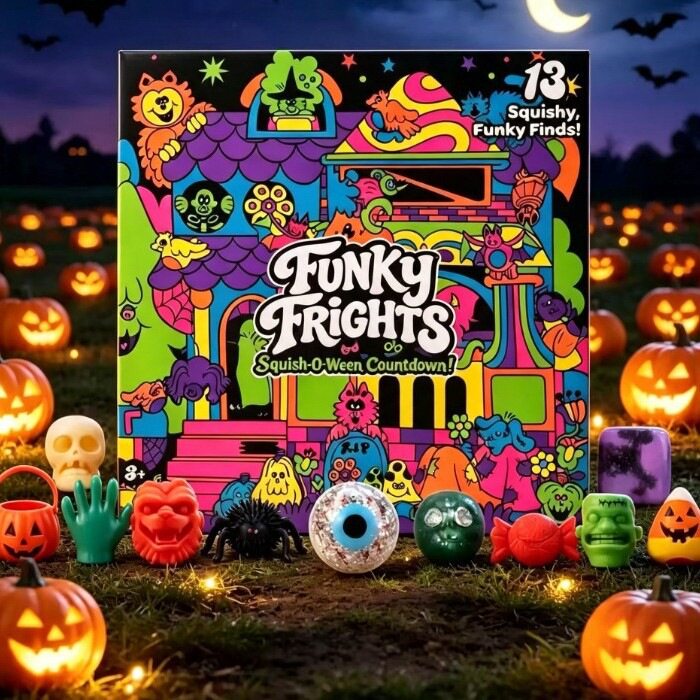 新款 Funky Frights Squish-O-Ween Countdown Set捏捏乐盲盒