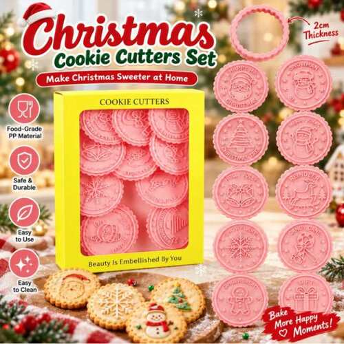 Christmas Cookie Cutter Set 圣诞饼干模具套装烘焙模具套装