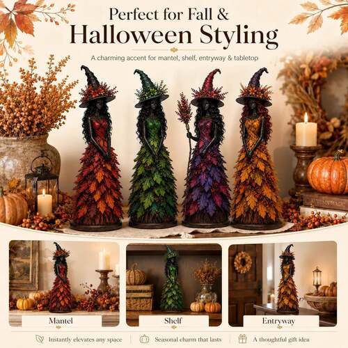 新品 Autumn Witch Figurine 附魔秋魔女手办树脂工艺品摆件