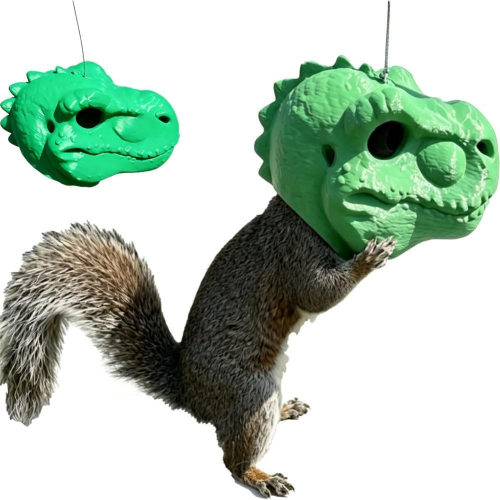 T-Rex Squirrel Feeder 独立站霸王龙松鼠喂食器庭院模型玩具