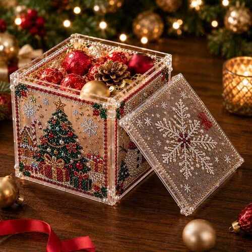 Plymagic DIY Pearl Art-Christmas Cube Box 圣诞DIY收纳钻石画