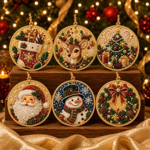 独立站热门时尚新DIY Pearl Diamond Painting Kit DIY圣诞装饰品