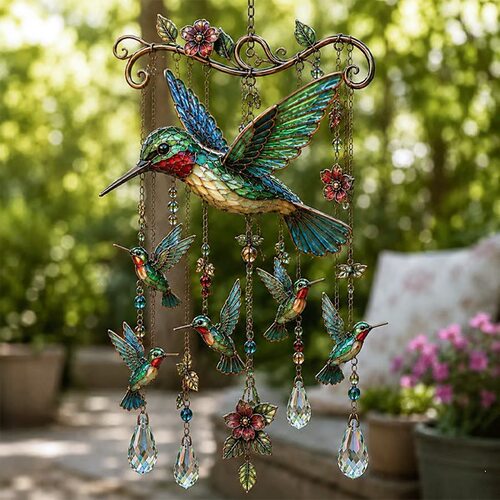 做货中 Graceful Hummingbird Wind Chime 优雅的蜂鸟风铃