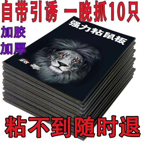 老鼠贴强力粘鼠板超强粘力老鼠板抓大老鼠灭鼠笼捕鼠神器家用20张