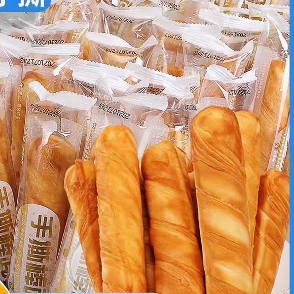 促销奶香味手撕棒300g手撕面包营养早餐整箱代餐饱腹千层蛋糕点心