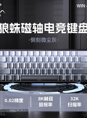 狼蛛WiN60HE磁轴侧刻机械键盘RT电竞游戏FPS无畏契约CS客制化有线
