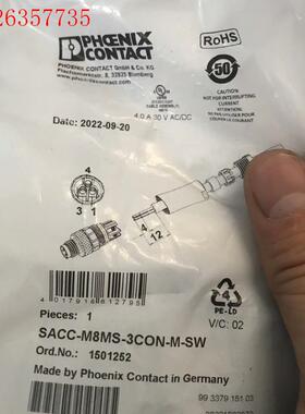 菲尼克斯SACC-M8MS-3CON-M-SW  代号.(议价)