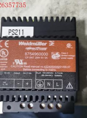 魏德米勒开关电源8754970000  25W5V5A,(议价)