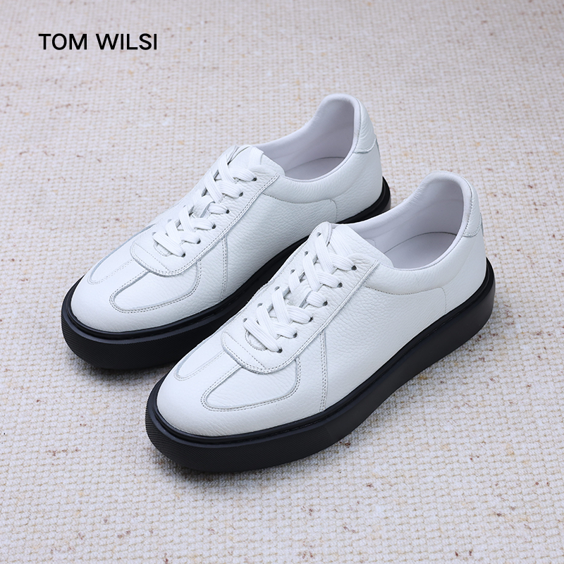 百搭厚底男士小白鞋2025秋冬新款