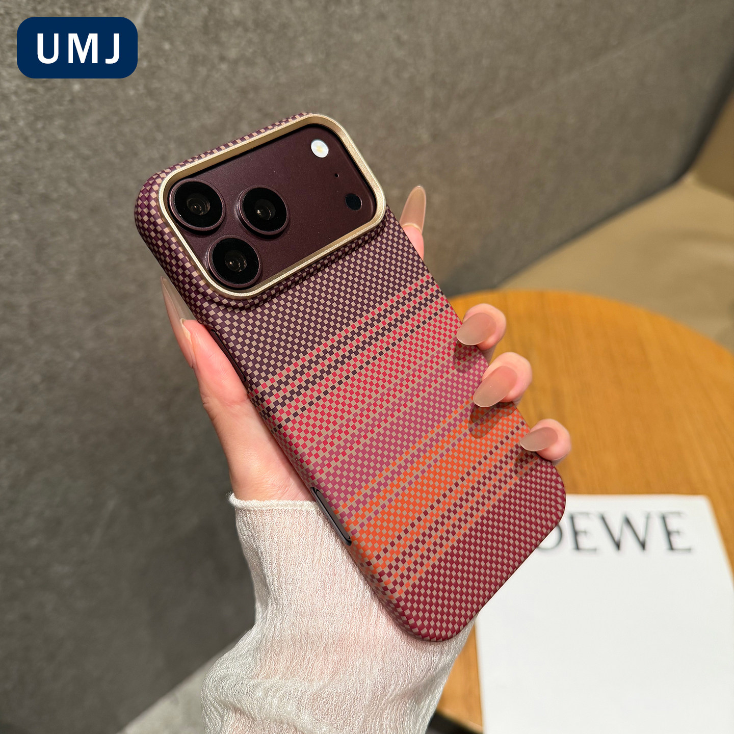 【内置磁吸】umj适用于iphone18ProMax手机壳苹果渐变18pro超薄硬壳17简约16金属镜框15高级防摔保护套男女新