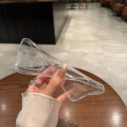 umj适用于iphone16pro手机壳透明软壳16pm超薄手感15苹果14proMax简约13硅胶16plus全包防摔12新款保护套男女