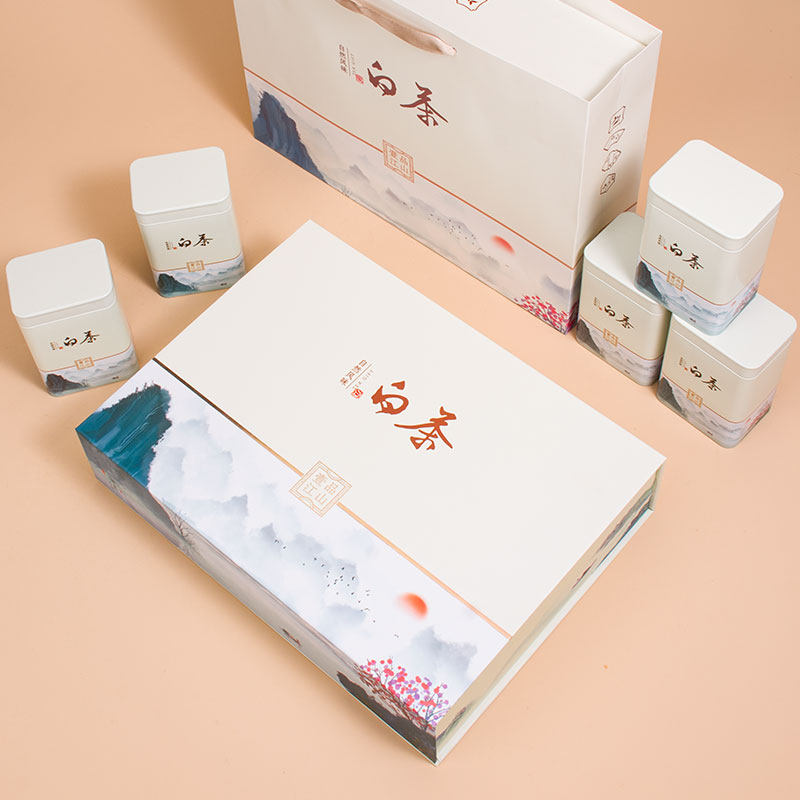 白茶包装盒空礼盒茶叶盒定制logo图片