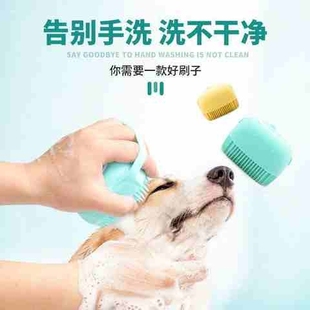 蓝色l2 宠物狗狗洗澡刷猫咪洗澡专用刷子一个装