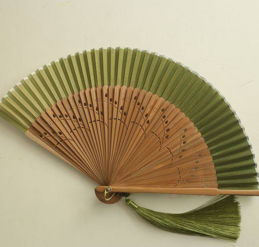 荣昌折扇8910寸楠竹无画黑白色绸平夹车夹竹节扇一尺男女式