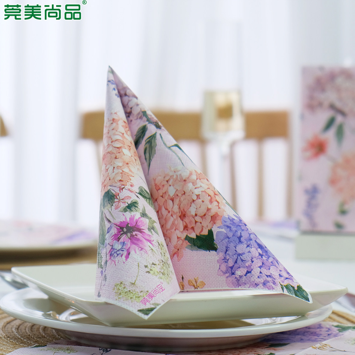 莞美尚品厂款彩色卡通印花创意好看方形餐巾手帕纸33西餐酒店家用